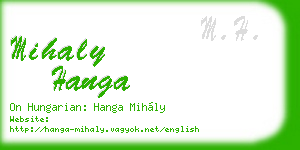 mihaly hanga business card